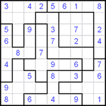 Судоку-пазл 9х9 #31 трудный