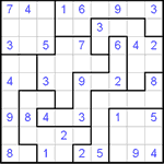 Судоку-пазл 9х9 #32 трудный