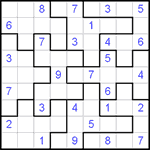 Судоку-пазл 9х9 #33 трудный