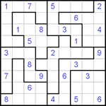 Судоку-пазл 9х9 #34 трудный