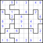 Судоку-пазл 9х9 #35 трудный