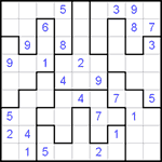 Судоку-пазл 9х9 #36 трудный