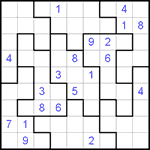 Судоку-пазл 9х9 #37 трудный