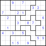 Судоку-пазл 9х9 #38 трудный
