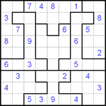 Судоку-пазл 9х9 #39 трудный