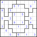 Судоку-пазл 9х9 #40 трудный