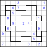 Судоку-пазл 9х9 #42 трудный