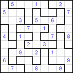 Судоку-пазл 9х9 #44 трудный