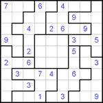 Судоку-пазл 9х9 #45 трудный