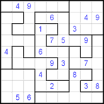 Судоку-пазл 9х9 #46 трудный
