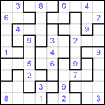 Судоку-пазл 9х9 #48 трудный
