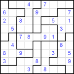 Судоку-пазл 9х9 #49 трудный