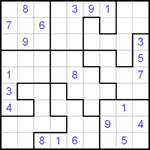 Судоку-пазл 9х9 #50 трудный