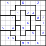 Судоку-пазл 9х9 #53 трудный