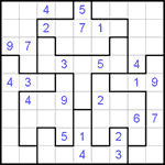 Судоку-пазл 9х9 #54 трудный