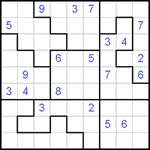 Судоку-пазл 9х9 #55 трудный