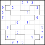 Судоку-пазл 9х9 #57 трудный