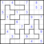 Судоку-пазл 9х9 #58 трудный