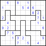 Судоку-пазл 9х9 #60 трудный