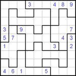 Судоку-пазл 9х9 #1 очень трудный
