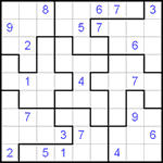 Судоку-пазл 9х9 #3 очень трудный