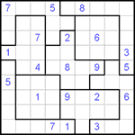 Судоку-пазл 9х9 #35 очень трудный