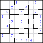 Судоку-пазл 9х9 #37 очень трудный