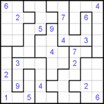 Судоку-пазл 9х9 #46 очень трудный