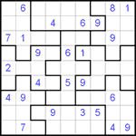 Судоку-пазл 9х9 #49 очень трудный