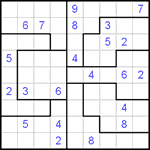 Судоку-пазл 9х9 #50 очень трудный