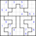 Судоку-пазл 9х9 #51 очень трудный