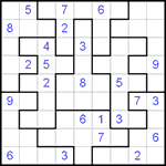 Судоку-пазл 9х9 #53 очень трудный