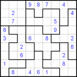 Судоку-пазл 9х9 #55 очень трудный