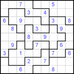 Судоку-пазл 9х9 #57 очень трудный