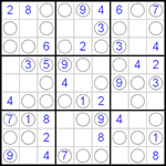 Судоку “Чет-нечет” 9х9 #6 легкий