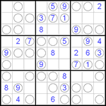 Судоку “Чет-нечет” 9х9 #18 легкий