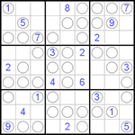 Судоку “Чет-нечет” 9х9 #10 трудный