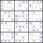Судоку Х 12х12 #1 легкий