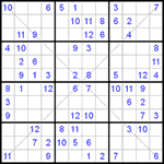 Судоку Х 12х12 #5 легкий