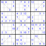 Судоку Х 12х12 #7 легкий