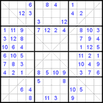 Судоку Х 12х12 #10 легкий