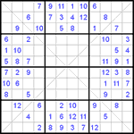 Судоку Х 12х12 #11 легкий