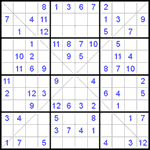 Судоку Х 12х12 #12 легкий