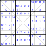 Судоку Х 12х12 #14 легкий