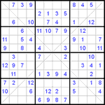 Судоку Х 12х12 #15 легкий