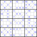 Судоку Х 12х12 #18 легкий