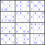 Судоку Х 12х12 #20 легкий