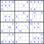 Судоку Х 12х12 #2 средний