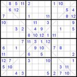 Судоку Х 12х12 #3 средний