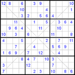 Судоку Х 12х12 #4 средний